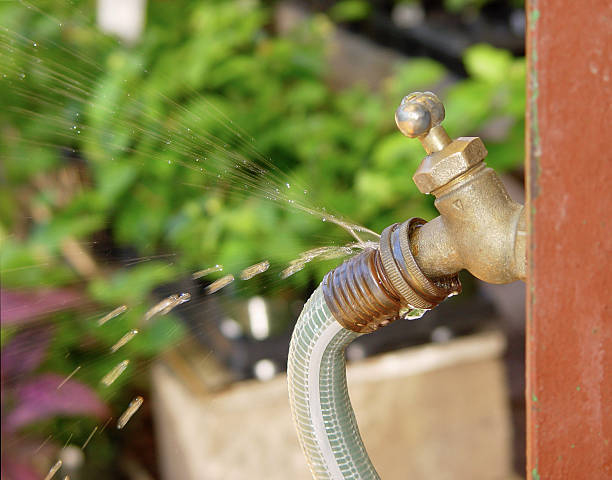 Leaking hose bib connection requiring repair