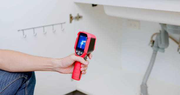 Detecting leaks under the sink using an infrared camera