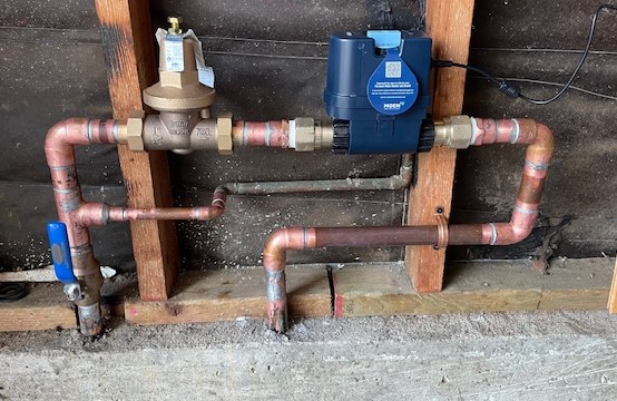 Copper repipe system with meter and plumbing connections